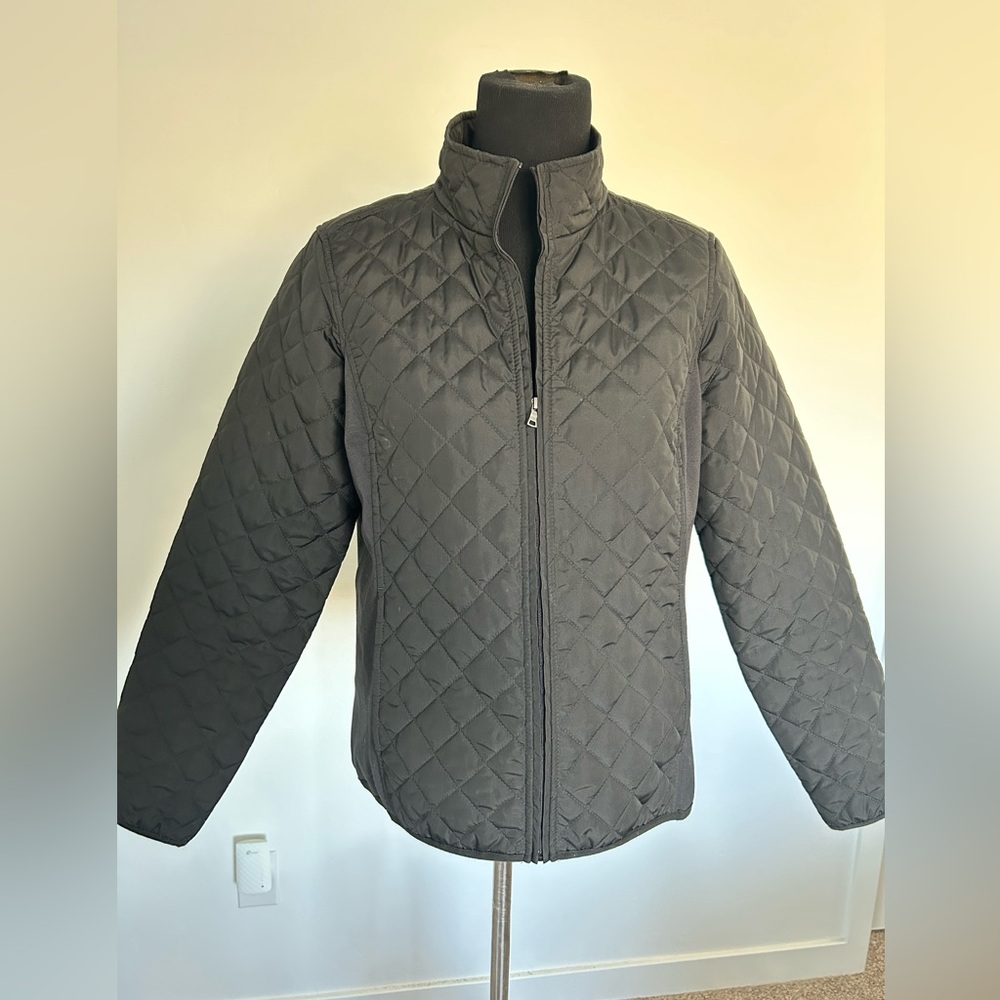 Cozy quilted black coat